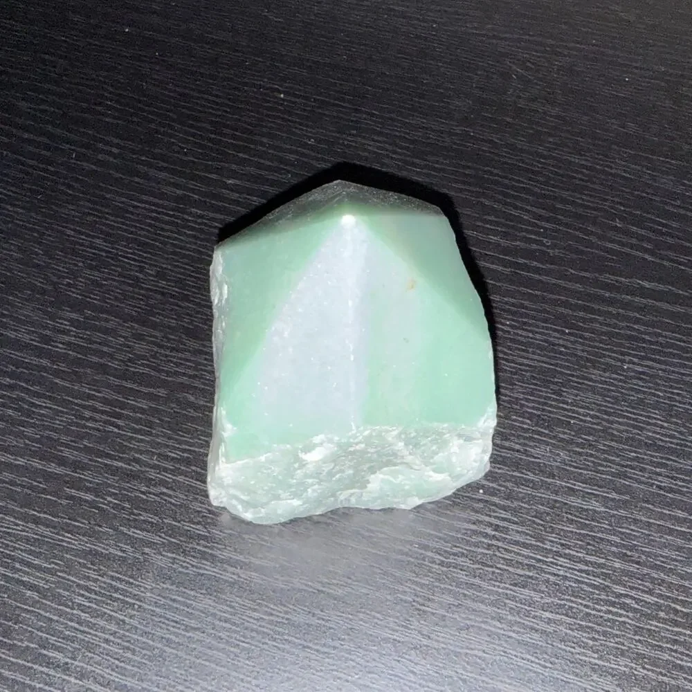 Green Aventurine Crystal Tower Point • Polished Top Raw Base Home Decor